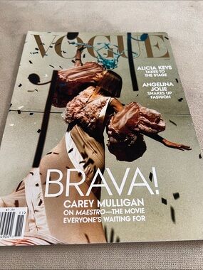 Vogue Magazine Cover - Carey Mulligan in Beige and Pink